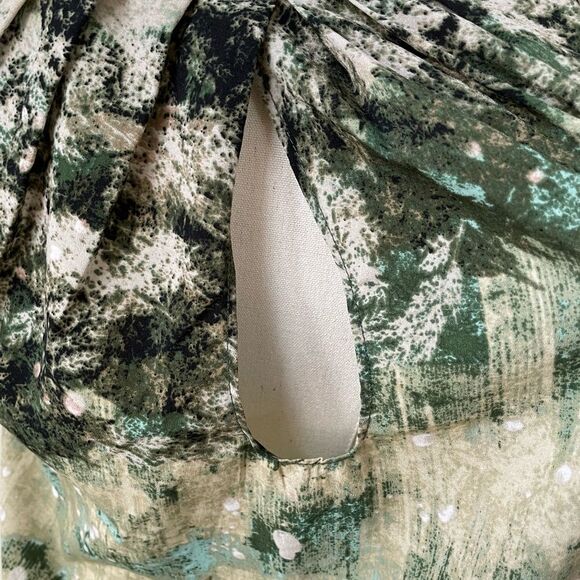 Anthropologie Delatta Mixed Material Tank Top Green M - Picture 4 of 7